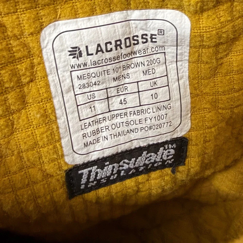 Lacrosse Mesquite 10 Mens Brown 200G Thinsulate Insulated Duck Boots Size 11